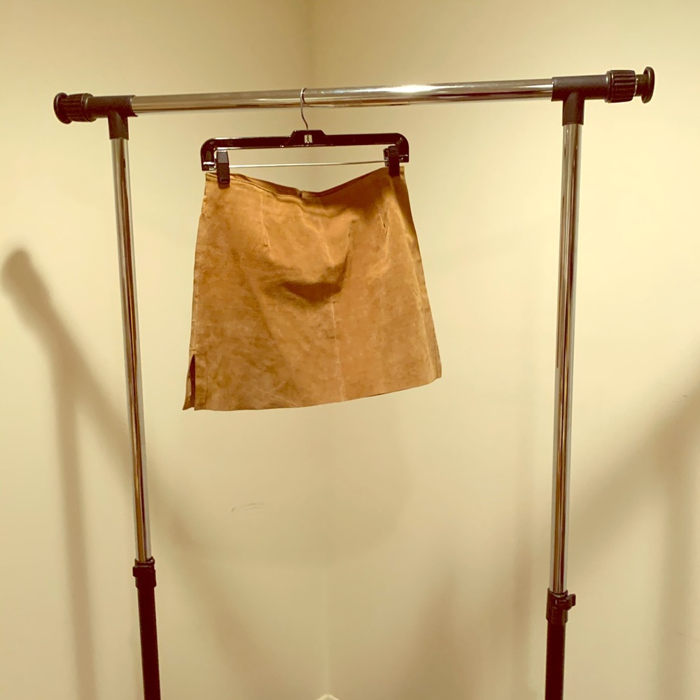 100% suede  mini skirt
